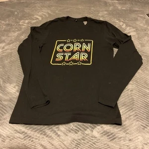 Corn Star Ladies Medium Black Long Sleeve T-Shirt. - Picture 1 of 6