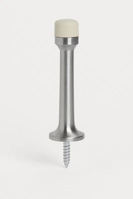 Baldwin Chrome Door Stop W/ Mounting Hardware Screw In Baseboard Bumper - Image 1 of 4