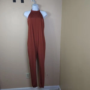 SKIMS Jelly Sheer Halter Neck Sleeveless Jumpsuit in Saffron Size 3X - Picture 1 of 9
