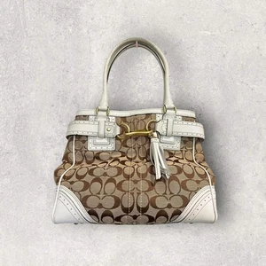 Authentic Vintage Coach Hamptons Signature Shoulder Bag - Picture 1 of 5
