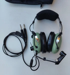 David Clark Model H10-30 Cuffie Pilota - Aviation Headset - Dual Plugs 12507G10 - Foto 1 di 9