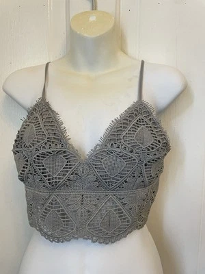 Anemone Gray Lace Bralette Size M - Image 1 of 4