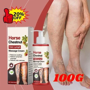 Horse Chestnut Varicose Veins Lymph Massa ge Cr eam 100g Edema - Eliminate - Picture 1 of 11