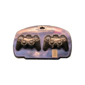 Tevion 2PCS For PlayStation 2 PS2 Black Wired Game Controller Gamepad Joypad  - Picture 1 of 5