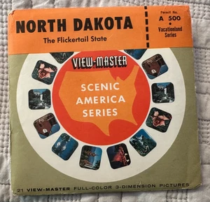 VINTAGE VIEW MASTER NORTH DAKOTA 1956 3 REELS FLICKERTAIL STATE VERY RARE A 500 - Picture 1 of 1