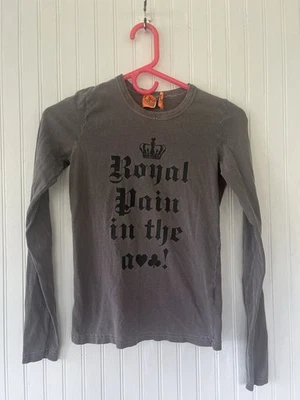 Camiseta de Colección Juicy Couture Rara Y2K Royal Pain In The A$$ Manga Larga Pequeña S Foto 1 de 4