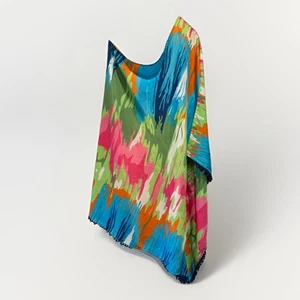 Mud Pie One Shoulder Bunt Badeanzug Coverup Urlaub Kleid Small Medium - Bild 1 von 6