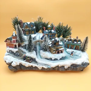 Target Puleo Fiber Optic Christmas Village 2006 Lighted 9"Hx14"L Tested - Picture 1 of 15