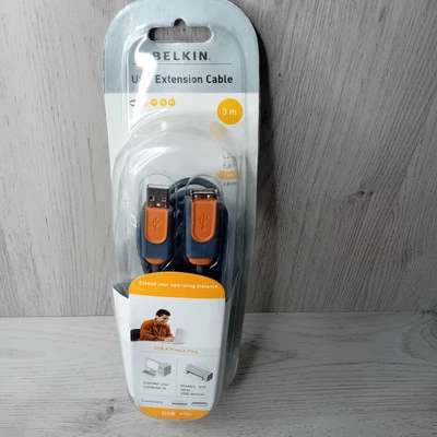 BELKIN USB EXTENSION CABLE 3M - NEW IN BOX - FREE SHIPPING - Image 1 of 4