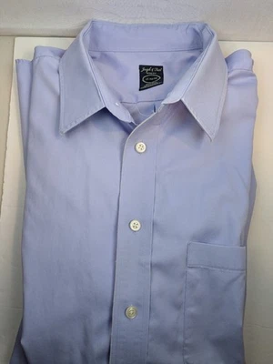 Joseph & Feiss clássico botão azul 100% algodão tamanho 17 34/35 - Imagem 1 de 4