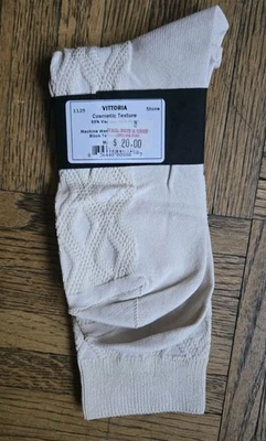 Calcetines Vittoria vintage calcetines de vicosa y nailon para mujer talla piedra nuevos con etiquetas hechos en Italia Foto 1 de 4