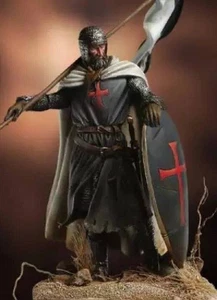 1/32 54mm Resin Model Kit Medieval Templar Knight Warrior Unpainted - Picture 1 of 5