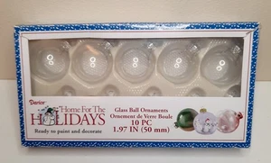 10 Darice Home for the Holidays Klarglas Kugel Ornamente bereit zum Bemalen 1,97" - Bild 1 von 7