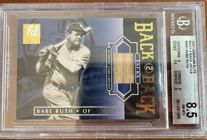 2001 Donruss Elite Babe Ruth Back 2 Back Jacks Game Used Bat Card 45/100 BGS 8.5 - Picture 1 of 2