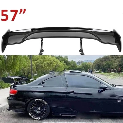 For M3 E92 E90 E93 E46 F30 F10 Gloss Black 57"Rear Spoiler Wing Truck GT-Style ​ — 第 1/4 张图片