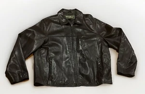 Chaqueta de Cuero Eddie Bauer Cordero Para Hombre Abrigo Negro XXL Alto 2XLT - Imagen 1 de 3