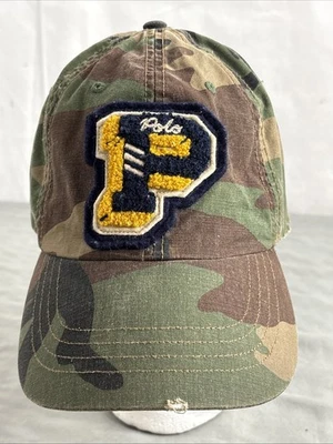 Polo Ralph Lauren Hombre Camuflaje Parche Universitario Logo P Gorra Envejecida Sombrero Talla Única Foto 1 de 4