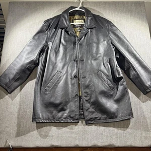 M Julian Wilsons Giacca di Pelle Uomo XL Nero Cappotto Foderato Thinsulate Full Zip - Foto 1 di 5