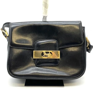 Borsa a tracolla Celine carrozza cavalli pelle blu scuro autentica I0719781 - Foto 1 di 24