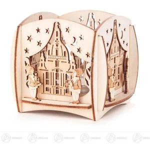 Teelichthalter Dresdner Frauenkirche und Striezelkinder BxHxT 8,5 cmx8 cmx8,5 cm - Picture 1 of 1
