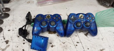 Pair Of Blue Psyclone Wireless Controllers, PLAYSTATION,PS2,Sony,Gaming,Retro - Image 1 of 3