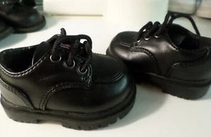 Boys Black Dress Shoes, lace up, Toddler size 1, Smart Fit - Picture 1 of 6