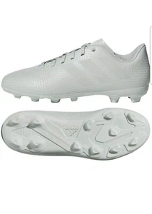 Soccer Shoes Adidas Nemeziz 18.4 FxG J DB2356 Gray White 38 2/3 Football Boots - Picture 1 of 2
