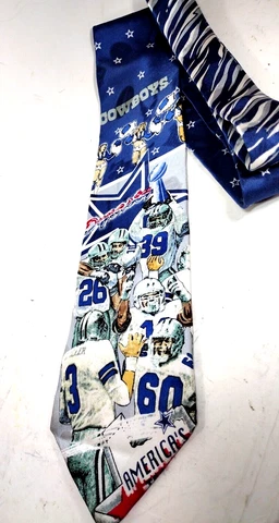 Vintage 1993 NFL Dallas Cowboys Football Men's Dress Tie 100% Silk · Made in USA Cover
