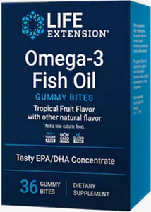 Life Extension Omega-3 Fish Oil 36 Gummies - Picture 1 of 1