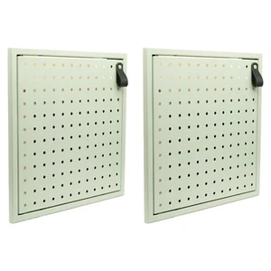 2 Pack Cube Storage Door - Green Metal Pegboard - fits IKEA KALLAX (04507x2) - Picture 1 of 7