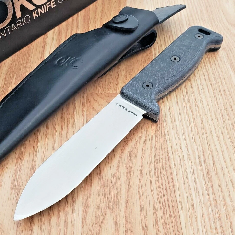 Онтарио птица ML5 фиксированный нож 5 «420HC стали полное лезвие холст Micarta ручки - Изображение 1 из 4