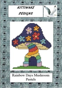 Rainbow Days Pilz Pastell Kreuzstich Set. Kittiwake Einsteigerset - Bild 1 von 1