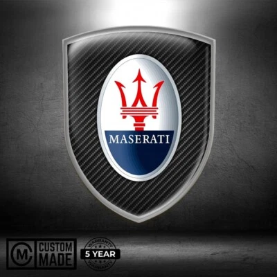 Pegatina Maserati | Calcomanía insignia guardabarros | Logotipo lateral maletero parachoques portátil etc. Foto 1 de 4
