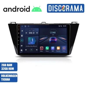 AUTORADIO ANDROID VOLKSWAGEN TIGUAN 2016-2020 STEREO AUTO WIFI 9" NAVIGATORE - Foto 1 di 6