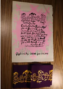 Gary Baseman Kichern und Pop! LACMA 2010 Schärpe Serigraph ChouChou Song WildGirls - Bild 1 von 9