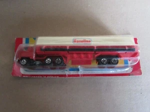122P Spielzeug Hong Kong Tankwagen USA Gas Tank Benzin L 15 cm unter Blsiter - Bild 1 von 7