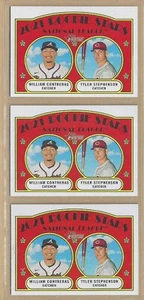 Lot of (3) 2021 Topps Heritage Rookie Stars WILLIAM CONTRERAS / STEPHENSON #81 - Picture 1 of 1