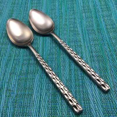 2 toalhas de talheres Supreme INFINITO colheres de sopa de aço inoxidável lugar oval Japão - Imagem 1 de 4