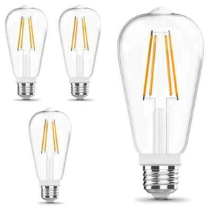 Feit Electric 60-Watt Equivalent E26 LED Light Bulb Soft White 2700K(4-Pack) - Picture 1 of 12