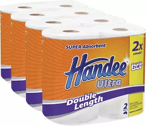 Handee Ultra White Double Length Paper Towel, 8 Rolls Value Pack - Picture 1 of 7