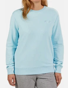 Fila Women's Midweight French Terry Crewneck Long Sleeve Sweatshirt Blue Size S - Picture 1 of 2