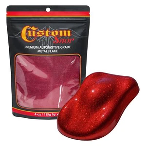 Custom Shop - Fire Red - 4-Ounce Medium Flake .008 Micron Size - Picture 1 of 1