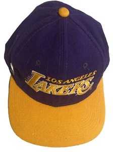 Vintage 1990s Sports Specialties Los Angeles Lakers Fitted Hat Sz 7 1/8 - Picture 1 of 8