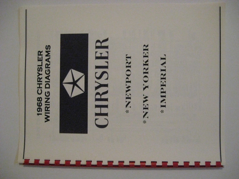 Chrysler Newport New Yorker 1968 cableado imperial diagra Foto 1 de 1