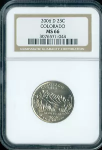 2006-D Colorado State Quarter NGC MS66 Auction - Picture 1 of 2