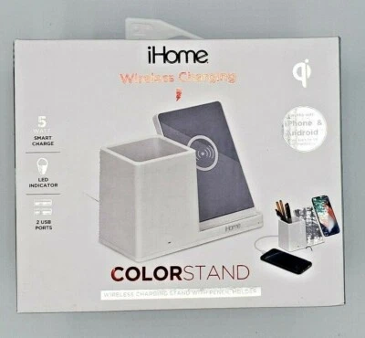 Soporte cargador teléfono carga inalámbrica iHome iPhone y Samsung Mod: IH-QI2102PAG Foto 1 de 4