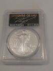 Mike Piazza Hand Autographed 2021 Type 2 Silver Eagle Dollar, Pcgs Ms70,