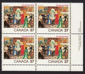 CHRISTMAS = Painting by Simone Bouchard = Canada 1984 #1041 LR Block of 4 MNH - Picture 1 of 1