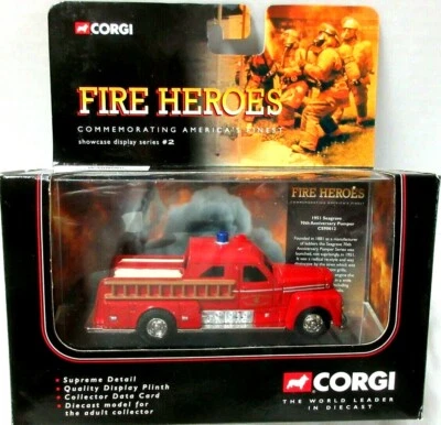 CORGI CS90012 FIRE HEROES 1951 SEAGRAVE SEDAN PUMPER  SAN FRANCISCO     NEW - Image 1 of 3