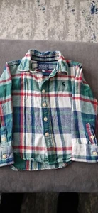 Joules Flannel Plaid Check Shirt 3yr Green Red Blue 100% Cotton - Picture 1 of 4